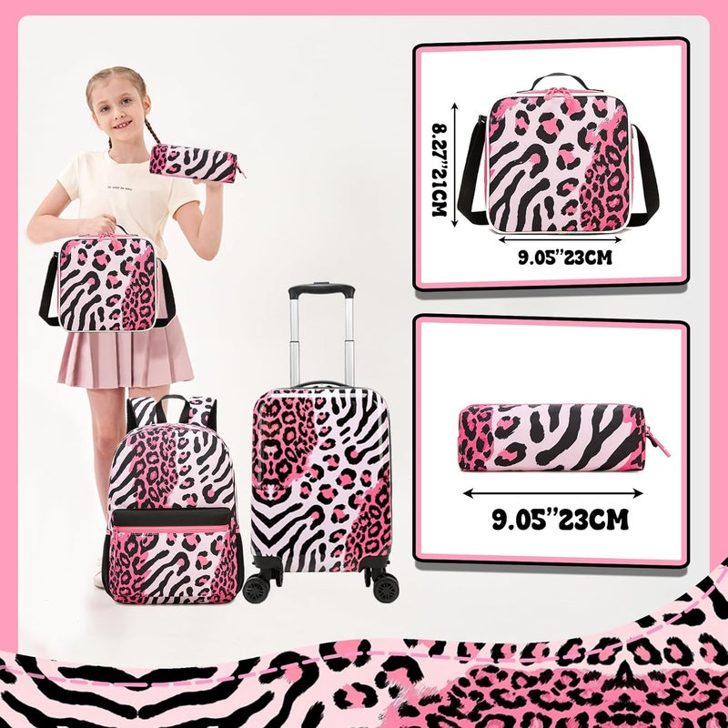 Esteemly Kids Carry on Luggage Sets for Girls Women Suitcases with Wheels Hardshell Suitcase with Travel Pillow for Airplane Travel Essential - Image 5
